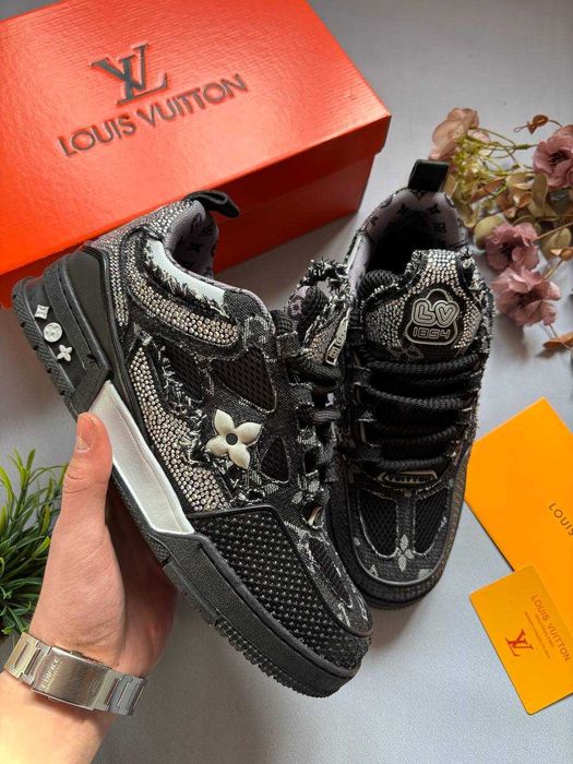 Кросівки Louis Vuitton Skate x Swarovski / луї вітон скейт сваровскі