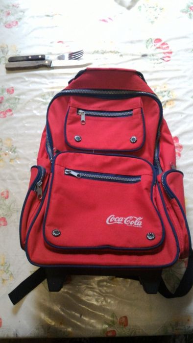 Mochila antiga coca cola