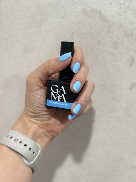 База кольорова, гель-лак GaMa 43 Гортензія блакитно-бірюзова 15мл