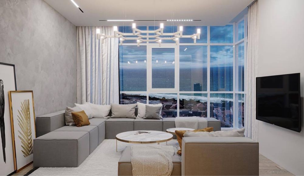 2к квартира с прямым видом на море‼️19 Жемчужина.