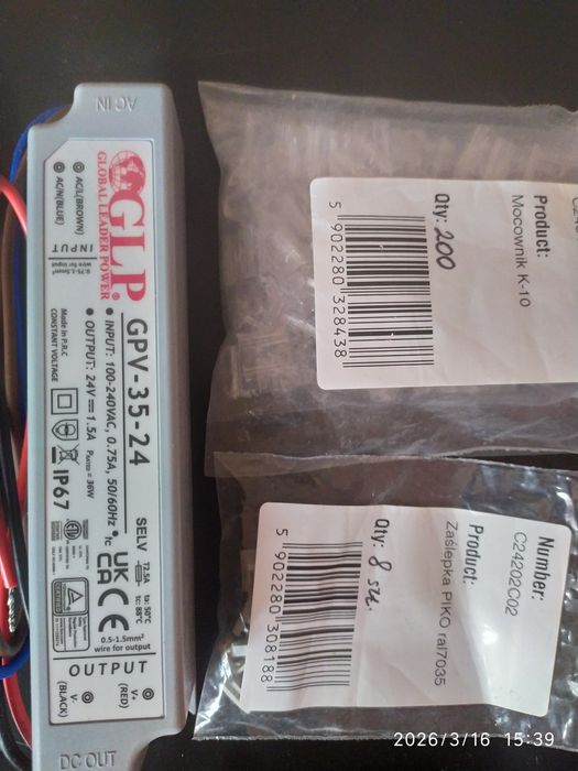 Zestaw: LED taśma / Zasilacz GPV-35-24 24V/