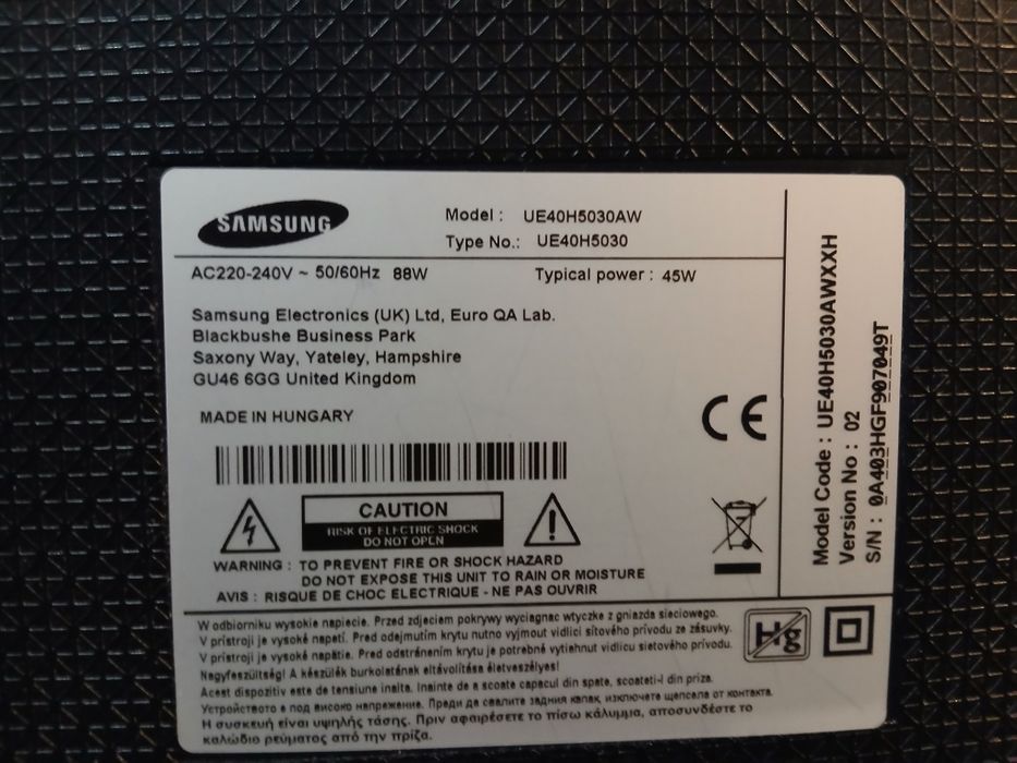 TV Samsung 40 cali
