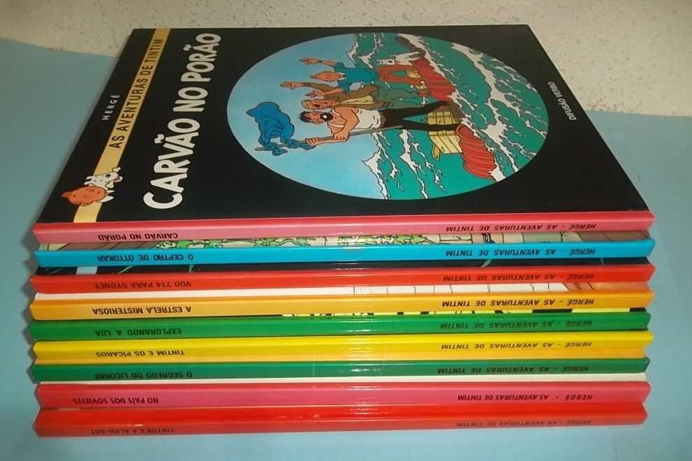 Álbuns do TINTIM - Difusão Verbo - capa dura, formato A4.