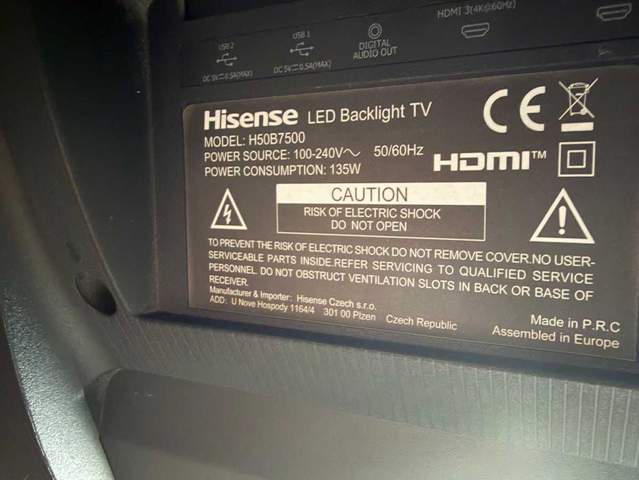 Televisor Hisense H50B7500 UHD 50'' (Bom estado)