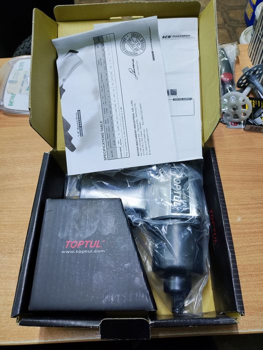 Пневмогайковерт TOPTUL 1/2" 814N/m 8000об/хв 2,6кг