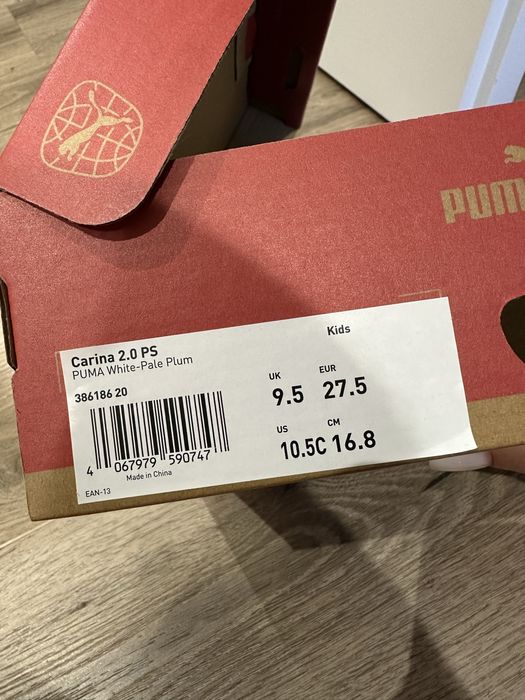 Дитячі кросівки puma CARINA 2.0 нові 27,5 розмір