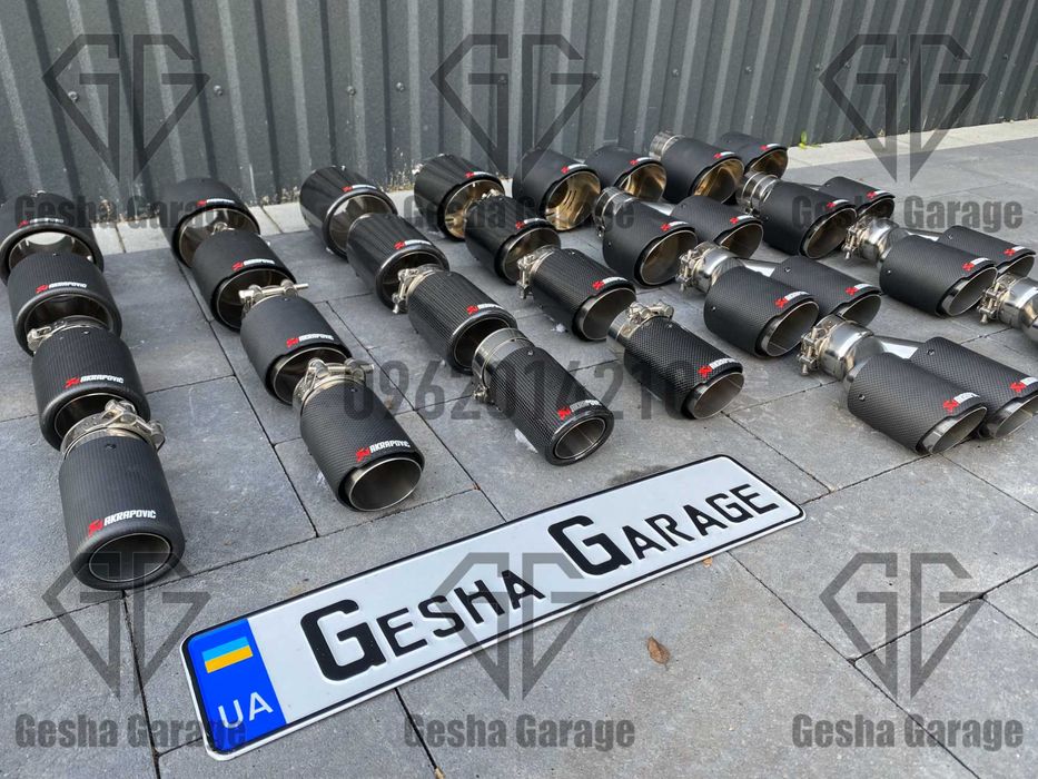БЕЗ ПЕРЕДПЛАТ насадка на вихлопну выхлопной akrapovic акрапович карбон