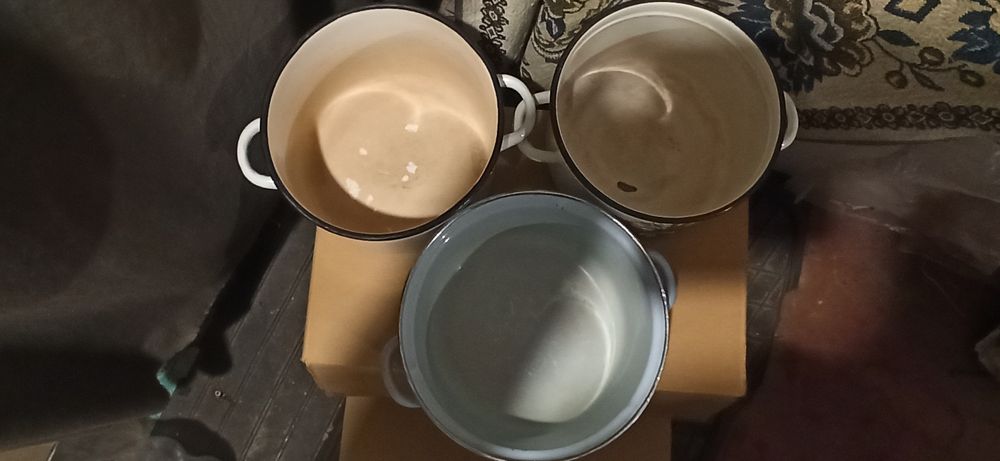 Кастрюли алюминиевые, эмаллированые