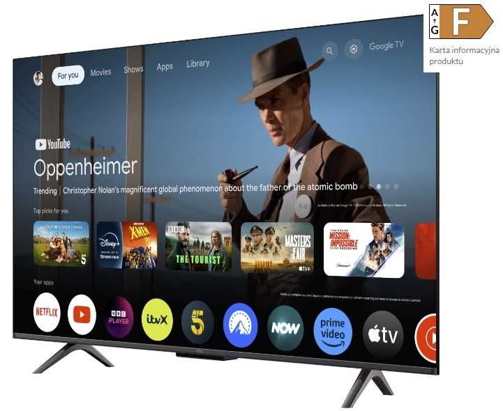 Telewizor QLED TCL 43T7B 43 cale 4K UHD, HDMI 2.1 DVB-T2, Smart TV