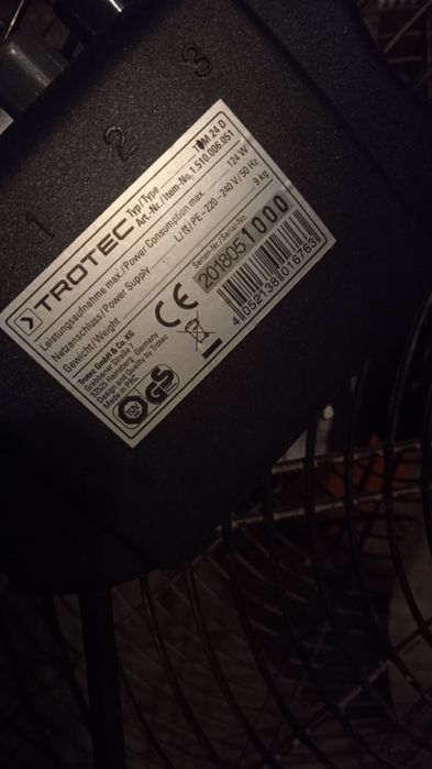 Ventoinha 124W Trotec TVM 24D