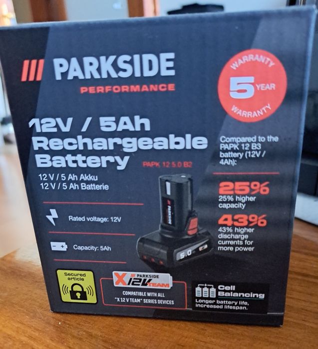 PARKSIDE PERFORMANCE Akumulator 12 V / 5 Ah, PAPK 12 5.0  B2