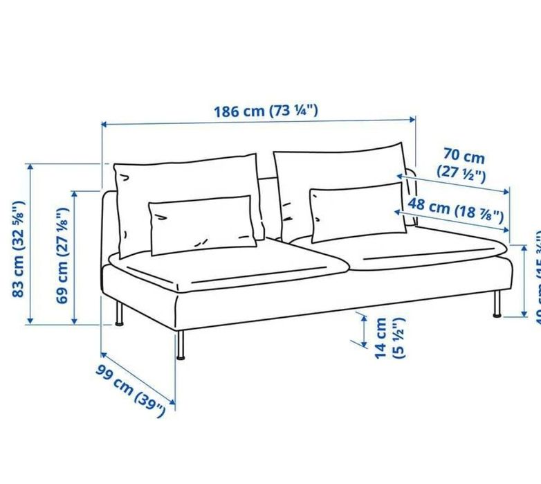 Sofa ikea  color crema modular de 3 lugares