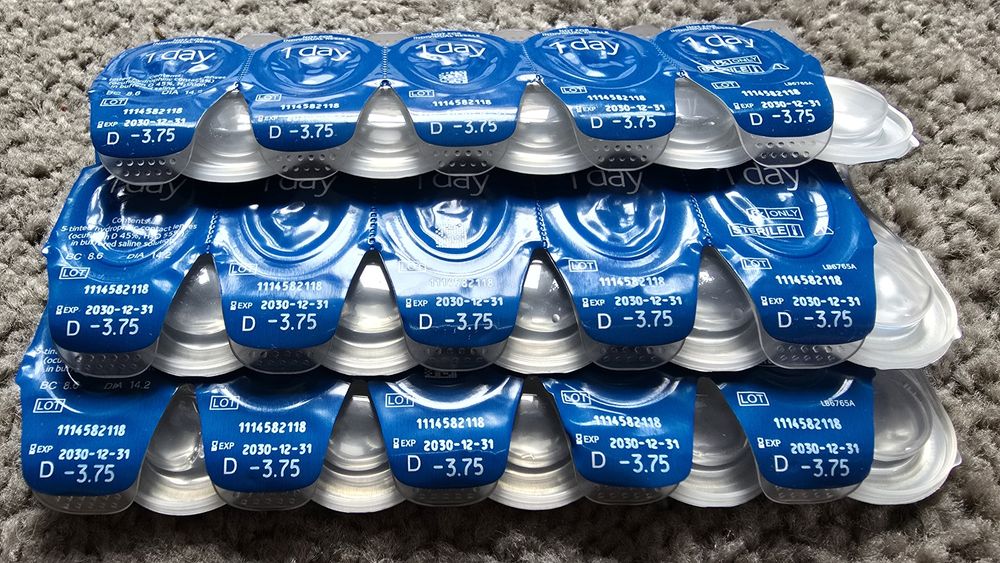 Soczewki jednodniowe Comfort Fit 1Day,  moc: - 3,75, 60 sztuk