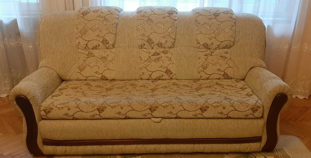 dwie kanapy wersalka rozkładana klasyczna w stylu Fryderyka sofa 200cm x 100cm