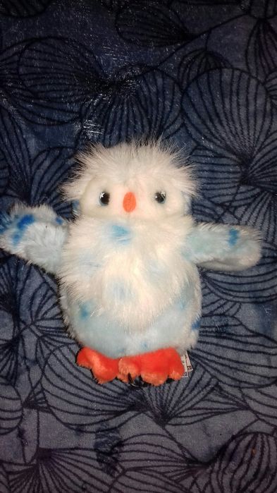 Мягкая игрушка сова голубая совушка игрушка филин.