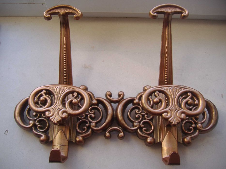 Вешалка антикварная СССР в коллекцию прихожую для декора (алюминий)