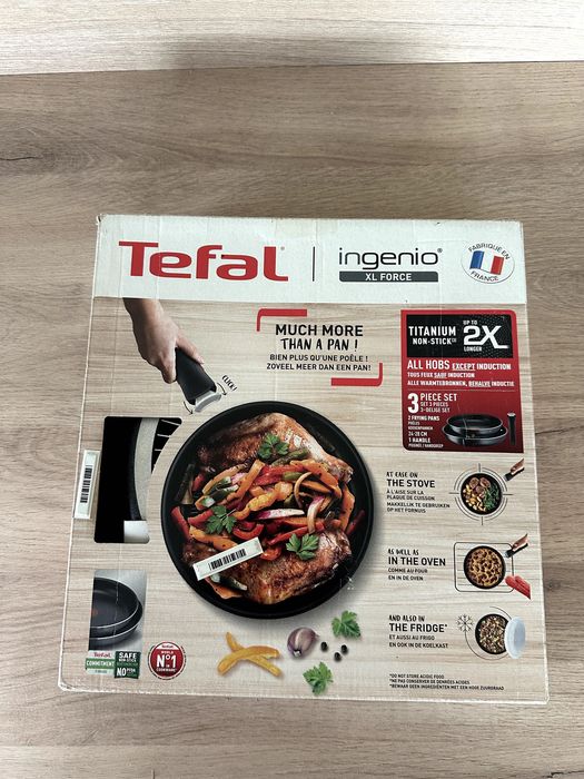 Nowy Zestaw Patelni Tefal INGENIO XL FORCE + Rączka (3 ELEMENTY)