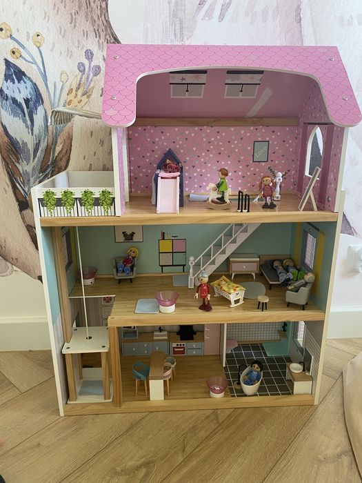 Domek drewniany XXL z akcesoriami
