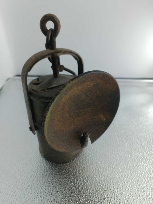 Stara lampa karbidowa górnicza – oryginalna, lata 20/30.