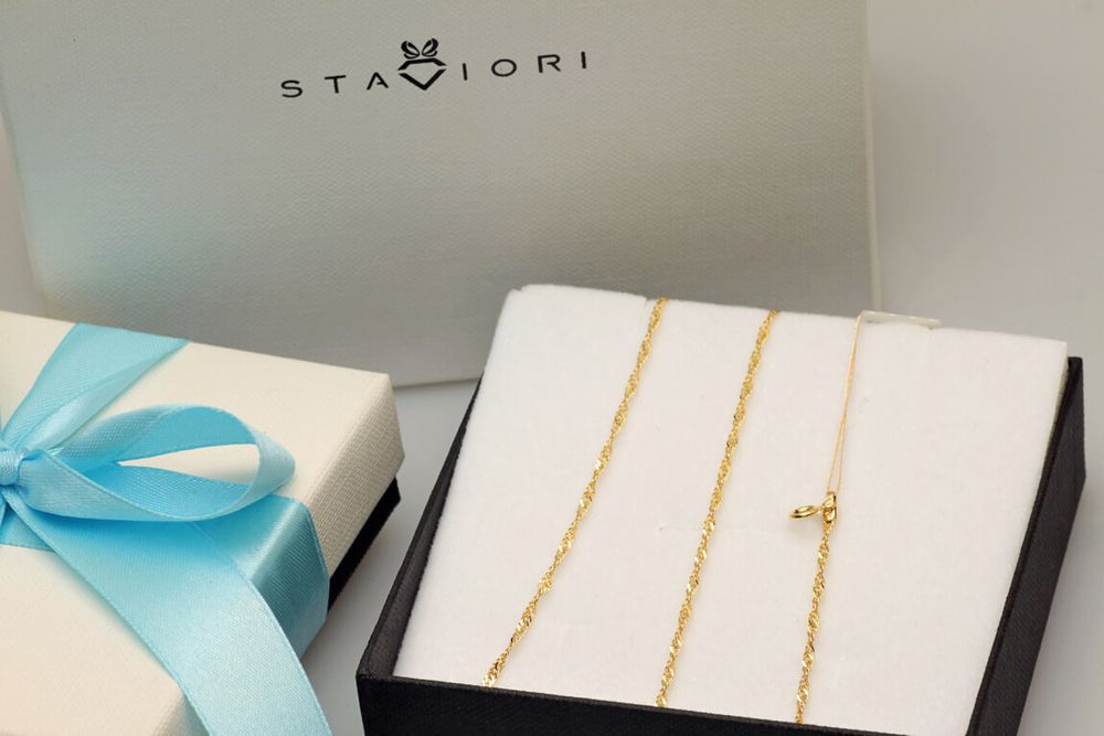 Złoty Łańcuszek Staviori 45 cm