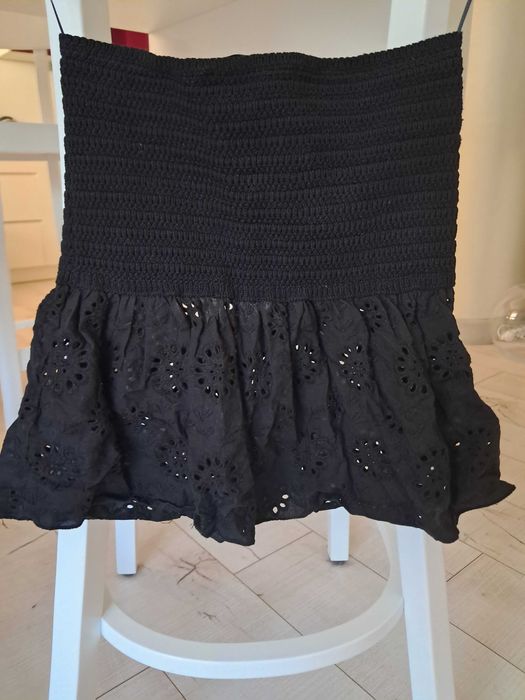 Czarny bawełniany top Zara