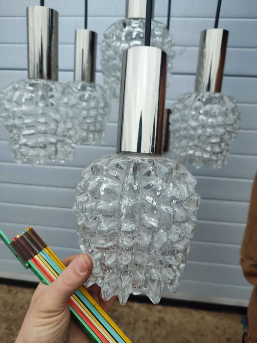 Żyrandol lampa kaskadowa Leuchten Vintage - Prl Lata 60 / 70