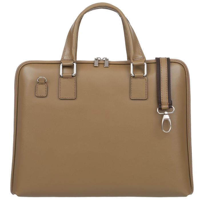 VERA PELLE torebka skórzana teczka A4 torba na laptopa V410 taupe