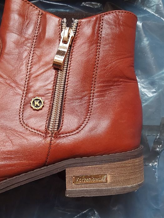 Botki damskie skórzane rozmiar 36 firma Korzeniowski