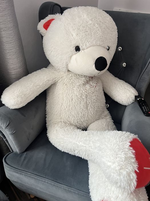 Duży 130 cn. biały miś bez zapachów good price