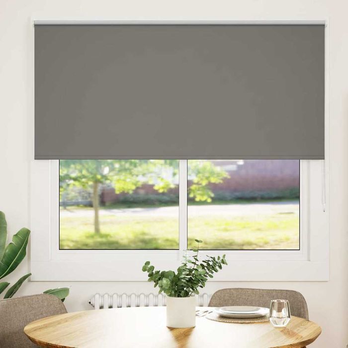 Vidaxl Roleta Zaciemniająca Szara 155X150Cm Szerokość Tkaniny 151,6Cm