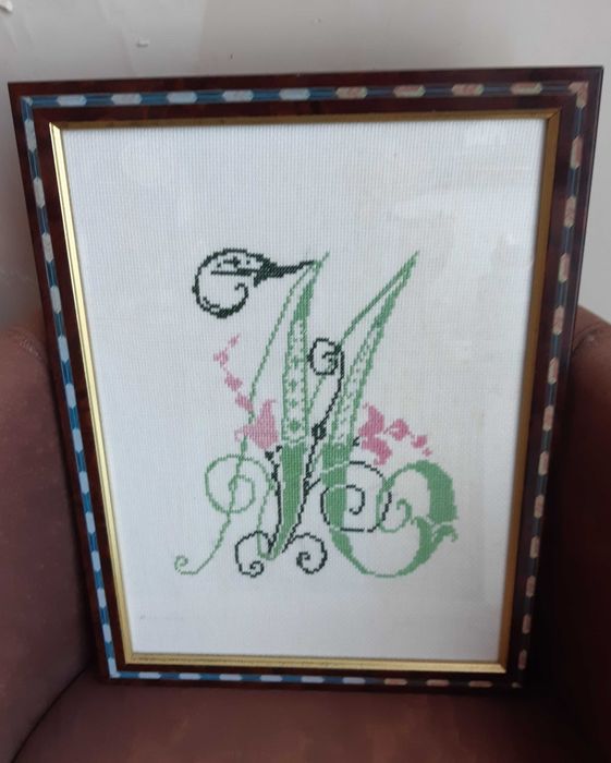 Lindo Quadro com bordado manual