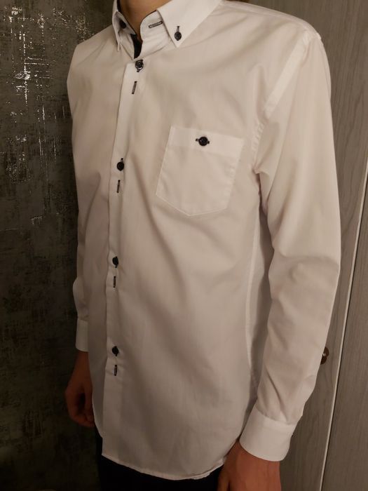 Рубашка мужская ,  белая рост до 170