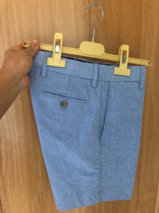 Calção azul céu / Bermudas 100% linho Coconut (TAM 8 anos) (menino)