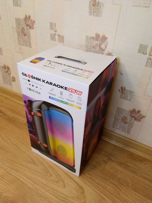 NAJTANIEJ Głośnik Karaoke Bezprzewodowy 25W + Pilot + Mikrofon Wysyłka