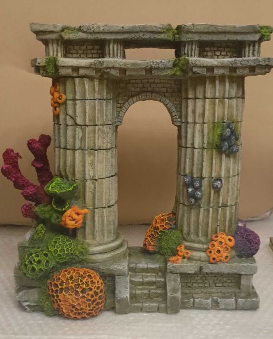 Декорація в акваріум античні римські колони/арка 34 см