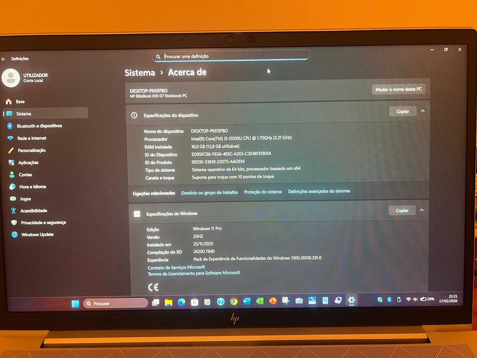 Portátil Hp Elitebook pro I5