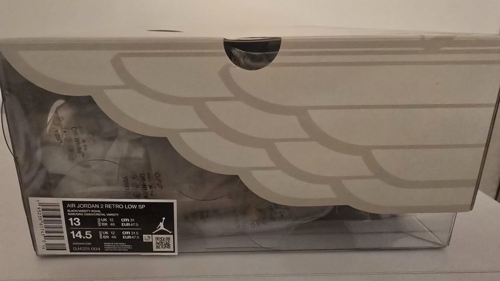 Jordan 2 Retro Low SP Off-White Black Blue R 47.5