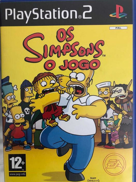 Lote 29 Jogos PlayStation 2 PAL - Os Simpsons, Star Wars Battlefront II, Madagascar, Shrek, Narnia, WALL-E + muitos mais