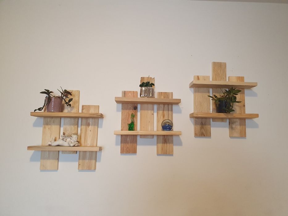 Półka ścienna drewniana, półka z drewna