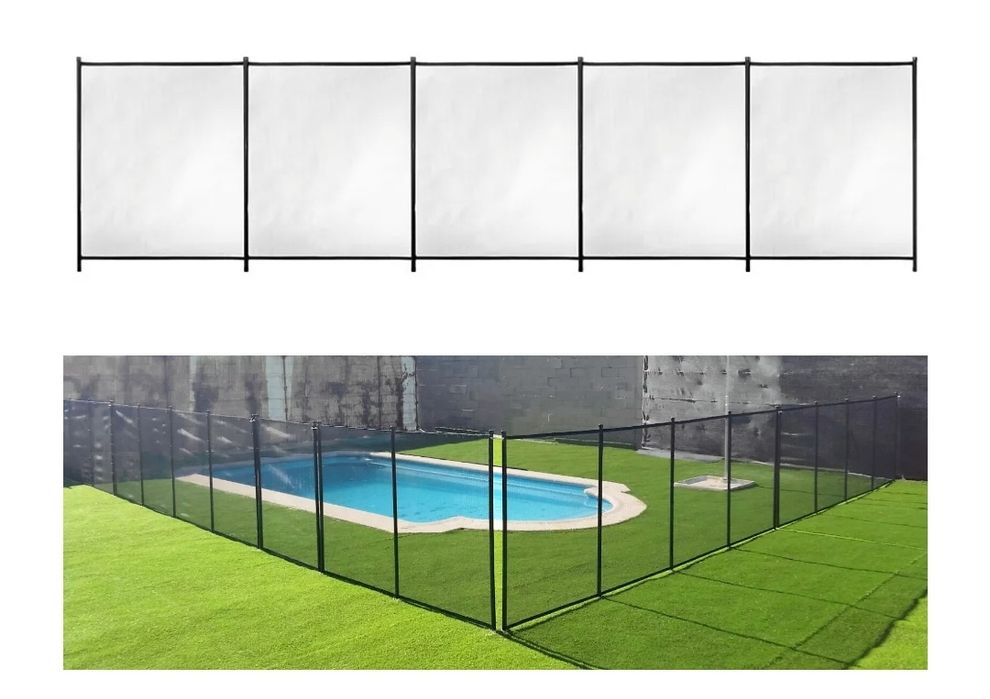 Vedação piscina Alvifence cinza escuro