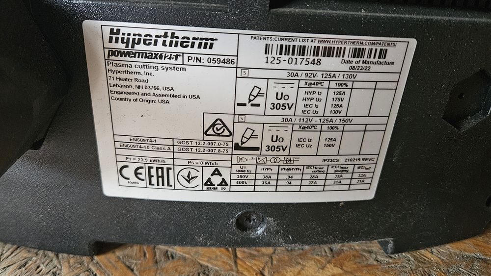 Hypertherm Powermax 125