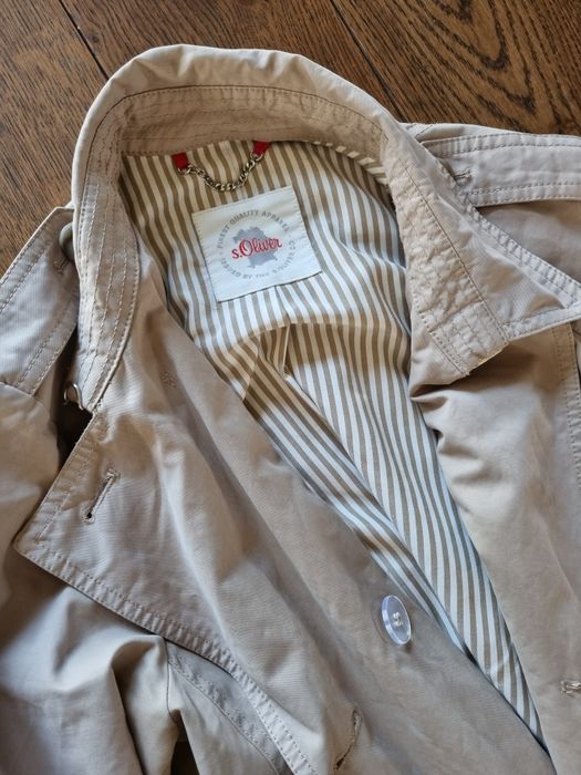 Beżowy wiosenny płaszczyk trencz prochowiec S. Oliver rozmiar M.
Szero