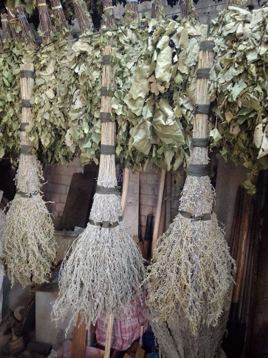 Веники для бани,берёза,дуб,канадский дуб,полынь,чебрец,мята