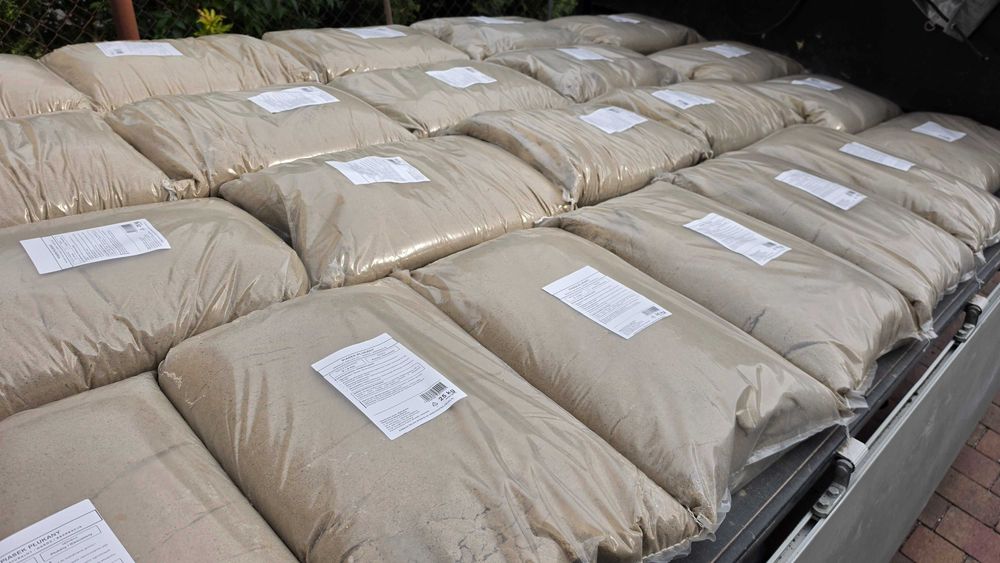 Piasek płukany, frakcja 0-2mm, worki 25kg, do trawnika, piaskownic