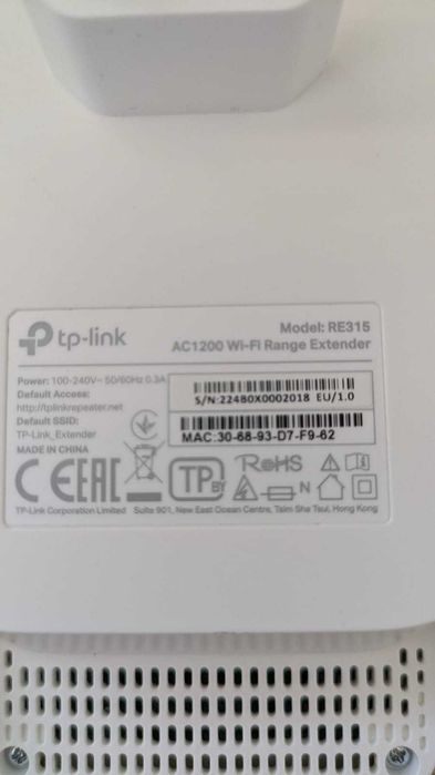 Extensor de cobertura Wi-Fi - TP-Link RE 315 AC1200 Mesh Wi-Fi Range Extender - Seminovo (pouco uso) - Perfeito estado de conservação e funcionamento