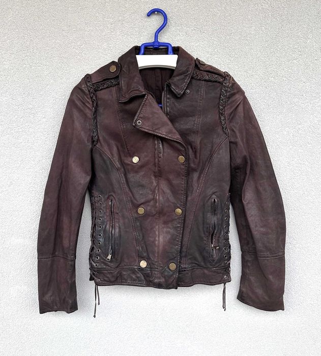Kurtka skórzana damska AVANT GARDE ramoneska biker r. S