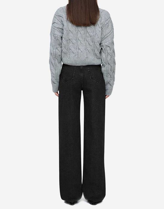 Чорні плотні джинси розмір 38/m палаццо труби