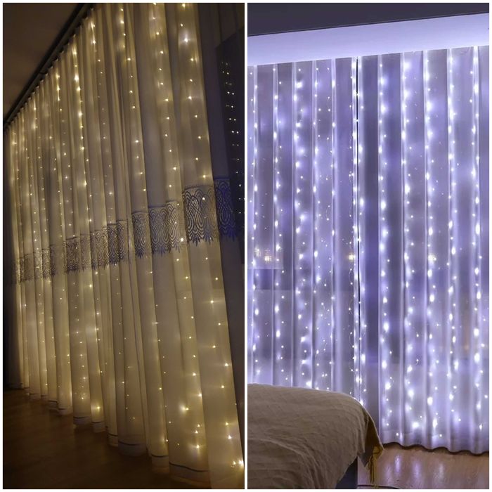 Halloween 300LED lampki girlanda świetlna kurtyna ŚWIĘTA 3m lampki