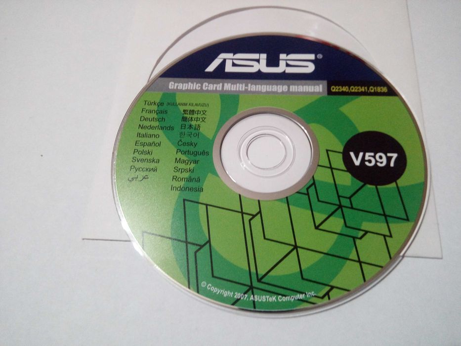 ASUS CD Graphic Card Driver V597 Q2340,Q2341,Q1836
