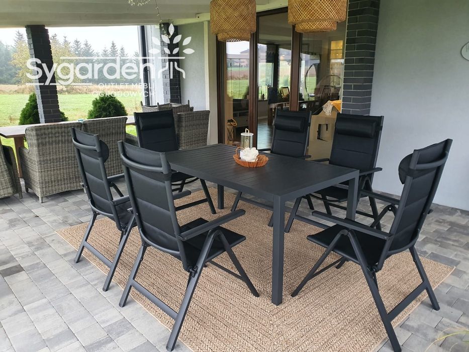 Meble ogrodowe aluminiowe,6 osobowy Piękny!